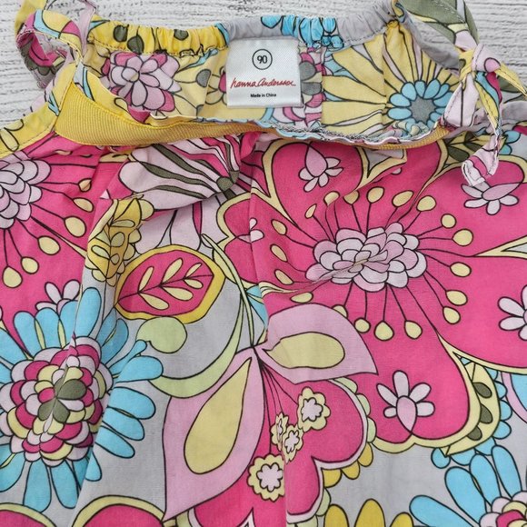 Hanna Anderssen Girls 2T Colorful Ribbon Accented Floral Dress &‎ Bummie - Picture 3 of 6